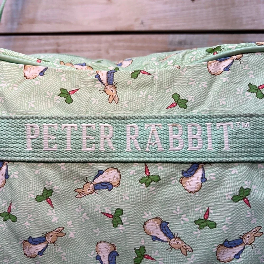 Peter Rabbit Mint Green Nylon Diaper Messenger Bag Beatrix Potter Large